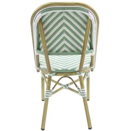 Essentials Bistrostuhl Paris 1 St. Rattan – Bambus  weiß/pastellgrün