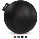 STRYVE Gymnastikball 70 cm All Black, edler Sitzball für Büro, Homeoffice & Sport - inkl. Luftpumpe