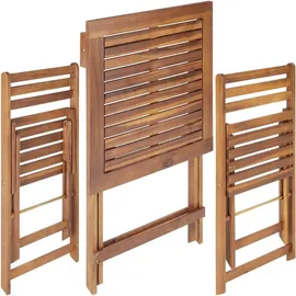 Tectake Bistro-Set Sóller 3-tlg. Braun