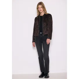 street one studio Damen, Gemusterter Velours Blouson - 36