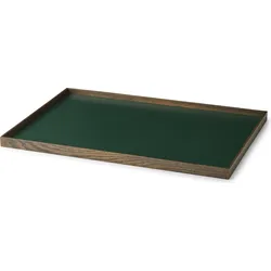 Frame Dekoratives Tablett L grün dunkle Eiche