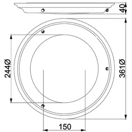 Elstead Lighting Elstead Lighting, Deckenleuchte Welland LED 4cm Gealtertes Messing IP54