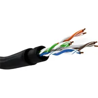 Goobay CAT 6 Outdoor Netzwerkkabel-Set, U/UTP, Schwarz, 100 m