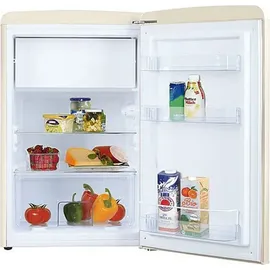Amica KS 15615 B Retro-Kühlschrank (108 l, 860 mm hoch, Beige)
