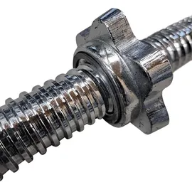 V3Tec Langhantelstange 165 cm mit Schraubverschluss chrom