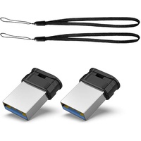 USB Stick Mini 64GB 2 Stück, Vansuny USB Stick Klein Mini 64GB 3.0, Speicherstick 64GB Externer Flash Drive Memory Stick (Schwarz)