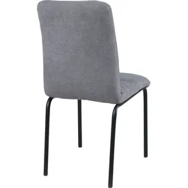 Möbilia Polsterstuhl Marla Polyester grau 2er Set