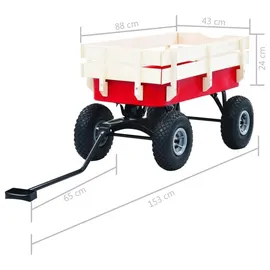 vidaXL Handwagen 150 kg rot