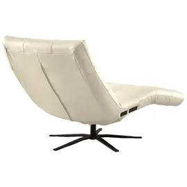 KAWOLA Relaxliege LETICIA Leder 0 x 0 x 0 cm Weiß mit Nackenkissen