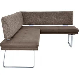 K+W Komfort & Wohnen »Giacomo II«, mit Flachstahlkufe in edelstahlfarbig lackiert, Rücken und Sitz gesteppt, Spitzkissenoptik, Abstandhalter im Rücken