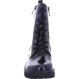 CAPRICE Damen Stiefeletten zum Schnüren aus Leder mit Reißverschluss, Schwarz 38 EU