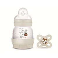 MAM Anti-Kolik-Flaschen-Set für Neugeborene, 130 ml, mit Sauger 0, extra langsamer Durchfluss, selbststerilisierend und leicht zu reinigen, Easy Start Anti-Colic und Silikon-Schnuller, 0-2 Monate