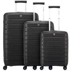 Roncato B-Flying Neon 4 Rollen Kofferset 3-teilig  schwarz