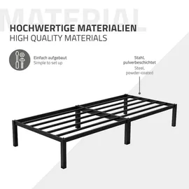 ML-Design 90 x 200 cm Schwarz