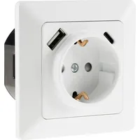 ChiliTec Schuko-Steckdose Unterputz USB-C/PD Weiß