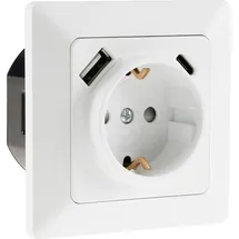 ChiliTec Schuko-Steckdose Unterputz USB-C/PD Weiß