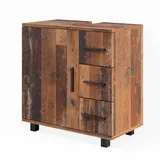 Vicco Waschbeckenunterschrank Ilias Eiche rustikal 60 x 61 cm B: H: 60,8