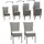 MCW Poly-Rattan Stuhl G19 2er-Set Grau Kissen Creme
