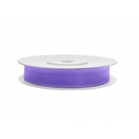 SiDeSo® Chiffonband 25m x 6mm viele Farben Hochzeit Organza Dekoband Geschenkband Antennenband Schleifenband (dunkel lila)