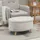 Homcom Sitzbank Oval Beige 71 x 51,5 x 42 cm