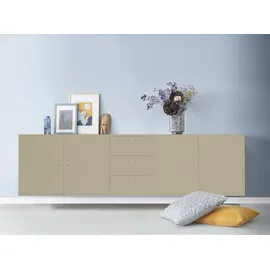 Hammel Furniture Sideboard HAMMEL FURNITURE "Mistral, Hochwertig Schrank, hängend/stehend montierbar", beige, B:220cm H:61cm T:42cm, Sideboards, mit Türen und Schubladen, B: 220 cm, anpassungsbar Designmöbel