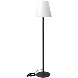 Perel Außenstandleuchte Kunststoff 150 cm E27 grau/weiß