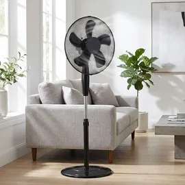 V-Tac Standventilator 125 cm höhenverstellbar Schwarz