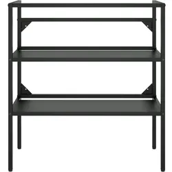 vidaXL Badezimmer Waschtischgestell Schwarz 79x38x83 cm Eisen