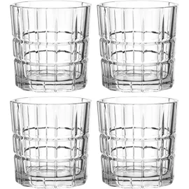 LEONARDO Spiritii Trink-Gläser 4er Set, spülmaschinenfeste Wasser-Gläser, Saft-Gläser mit Schliff, stoßfestes Gläser-Set, 360 ml,