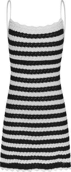Tommy Jeans Crochet - Kleid - Damen, Black/White, S