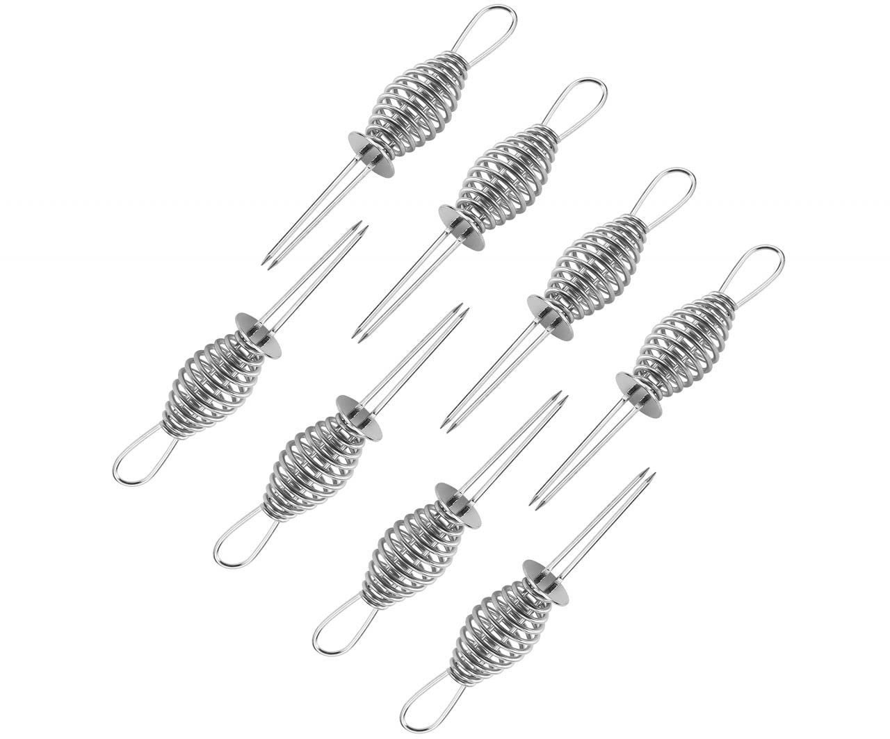 TrendLine Maiskolbenhalter Edelstahl 9,5 x 2 cm 8 Stück Grillzubehör