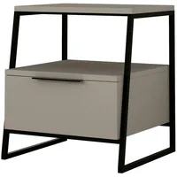 Dmora Nachttisch Dkastrat, Niedrige Kommode, Tisch, Multifunktionaler Nachttisch, 45x40h50