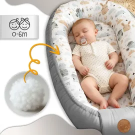 Totsy Baby Babynest babynestchen neugeborene 90 x 50 cm baby nestchen tragbar nest für bett kinder kuschelnest coccon für Jungen und Mädchen Teddybären