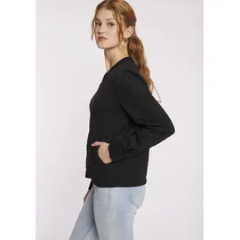 HaILY’S Sweatjacke "LS P JK Ke44ndra", Damen, Gr. XS, schwarz, Sweatware, Obermaterial: 98% Polyester, 2% Elasthan, unifarben, regular fit normal, Rundhals, Sweatjacken Sweatjacke