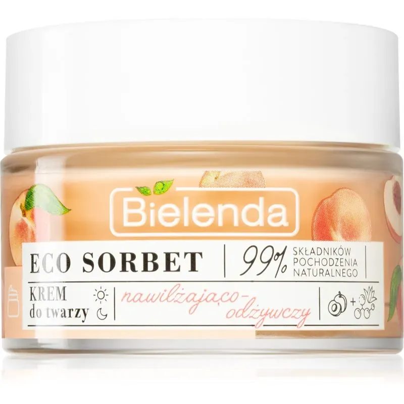 Bielenda Eco Sorbet Peach hydratisierende und nährende Creme 50 ml