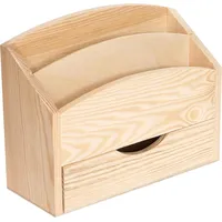 Creative Deco Schreibtisch Organizer 2 Fächer mit Schublade | Büro Tisch Organizer