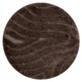 RugsX Badteppich Waves Braun Ø 100 cm