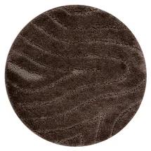 RugsX Badteppich Waves Braun Ø 100 cm