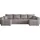 idohome U-Form Wohnlandschaft mit Schlaffunktion und Bettkasten Silber