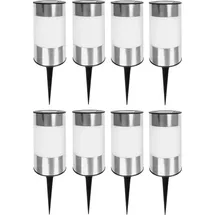 Alma Garden 8x Solarleuchten Set mit Erdspieß IP44 Solarlampen LED Solar Gartenlampe Lampe
