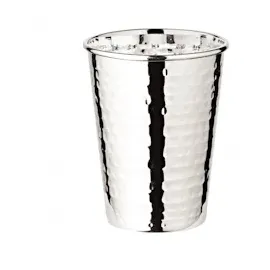 Edzard 2er Set Silberbecher Trinkbecher Becher Mido, gehämmert, edel versilbert, Höhe 10 cm