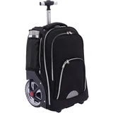 KAUITOPU Trolley Rucksack, Laptoprucksack mit 7 Zoll Rollen, Business Rolling Rucksack, Groß Rucksack Laptoptasche Rollkoffer für Herren Damen wasserdichte Aktenkoffer