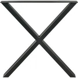 [en.casa] Tischgestell Greith 2er-Set X-Form Schwarz 69x72 cm