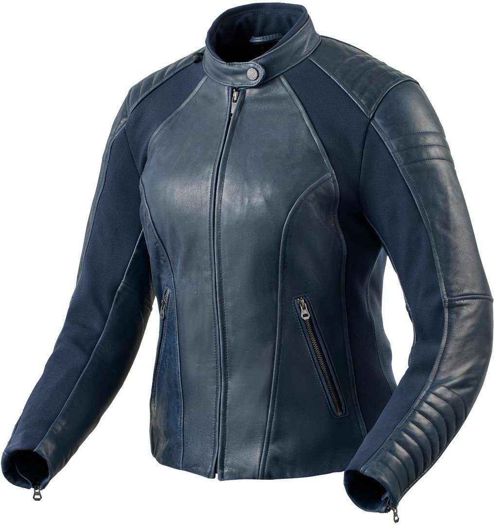 Revit Coral Dames motorfiets lederen jas, blauw, 44 Voorvrouw