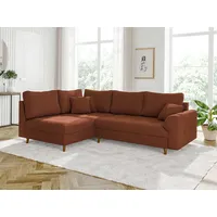 s-style möbel ECKSOFA Alma Terrakotta Cord - Ottomane links