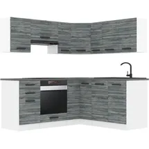 Belini Winkelküche L-Form 320 x 204 cm Grau