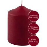 Fink Stumpenkerze 10 cm rot