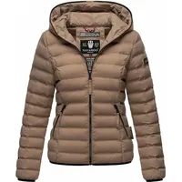 NAVAHOO Damen Stylische Steppjacke Übergangsjacke mit Kapuze Neevia