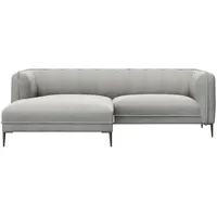 Roller Eckcouch Webstoff 5-Sitzer Dunkelgrau