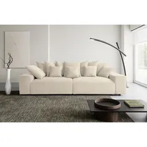 werk2 Big-Sofa Maxi B, Mega Sofa mit viel Platz, Breite 290 cm, pflegeleichte Bezüge, Maximaler Kuschelkomfort: XXL-Sofa mit 78 cm Sitztiefe & 12 Kissen beige
